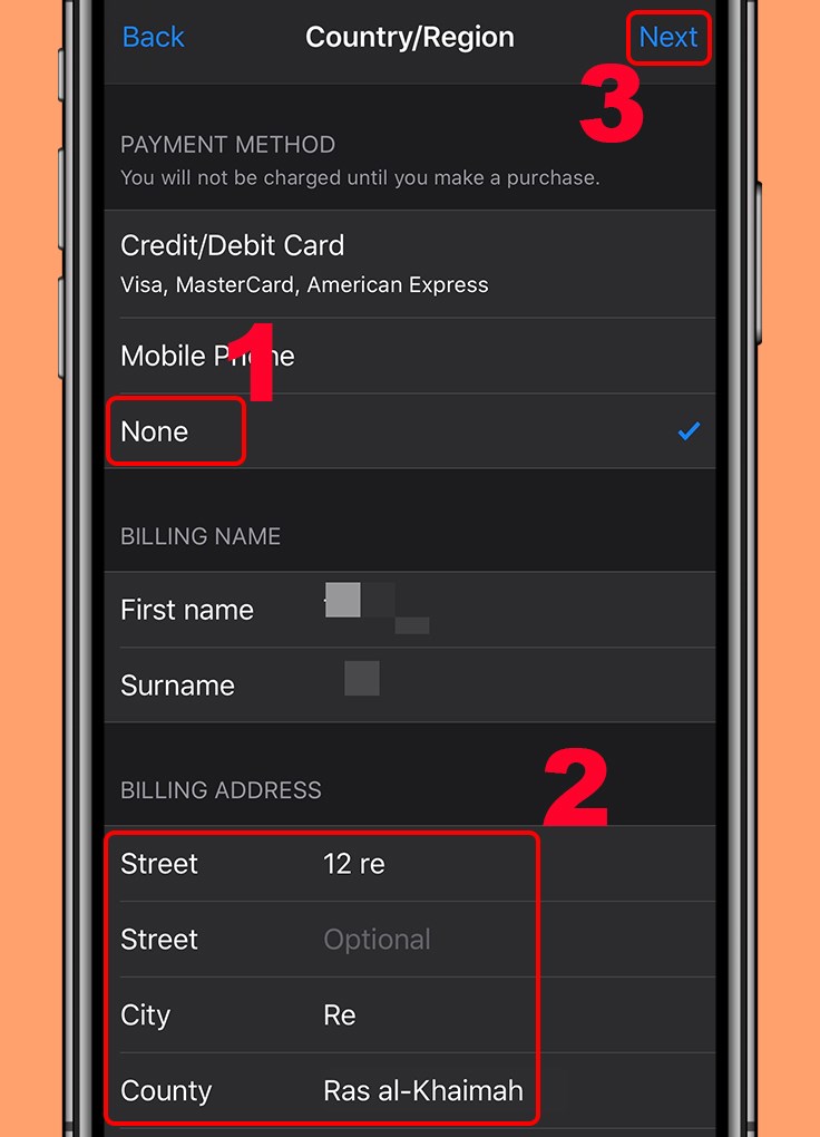 Chọn Credit Card, nhập Street, City, Country Chọn Credit Card, nhập Street, City, Country