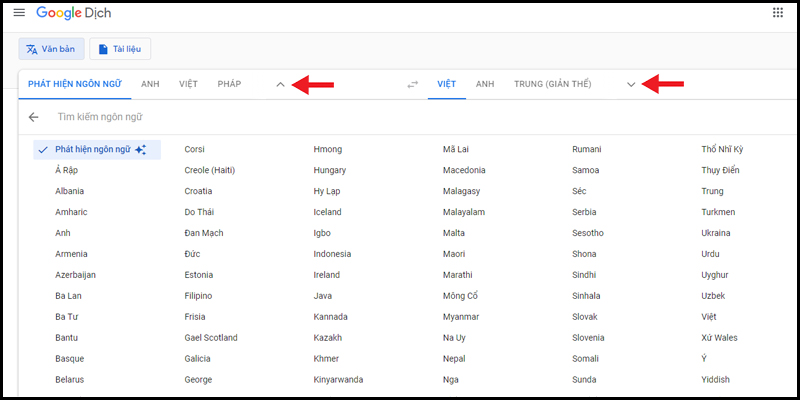 cach-tai-google-dich-ve-may-tinh-dien-thoai-don-gian-nhanh-3-2 Nút mũi tên để lựa chọn ngôn ngữ khác