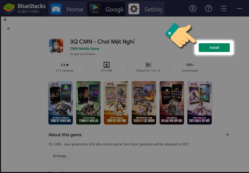 Cài đặt game Cài đặt game