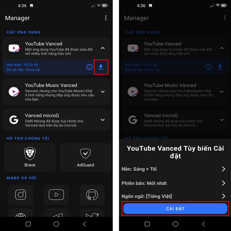 Cách tải YouTube Vanced v16.29.39 mới Cách tải YouTube Vanced v16.29.39 mới