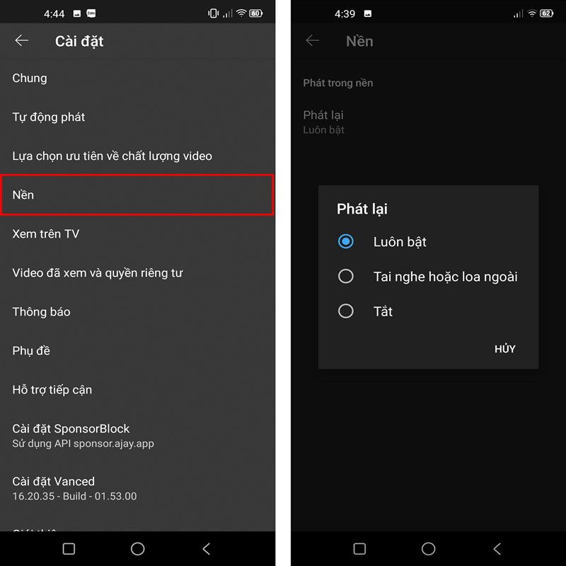 Cách tải YouTube Vanced v16.29.39 mới Cách tải YouTube Vanced v16.29.39 mới