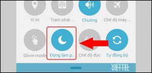 Bật chế độ Đừng làm phiền từ thanh thông báo