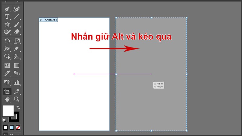 Click chuột vào bảng vẽ có sẵn và nhấn giữ Alt sau đó kéo qua Click chuột vào bảng vẽ có sẵn và nhấn giữ Alt sau đó kéo qua