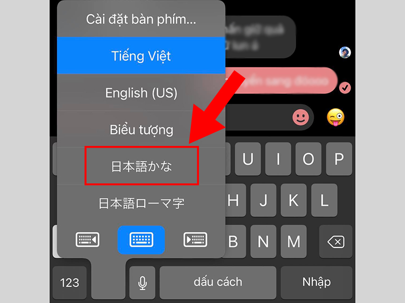 Chuyển sang bàn phím tiếng Nhật trên iPhone