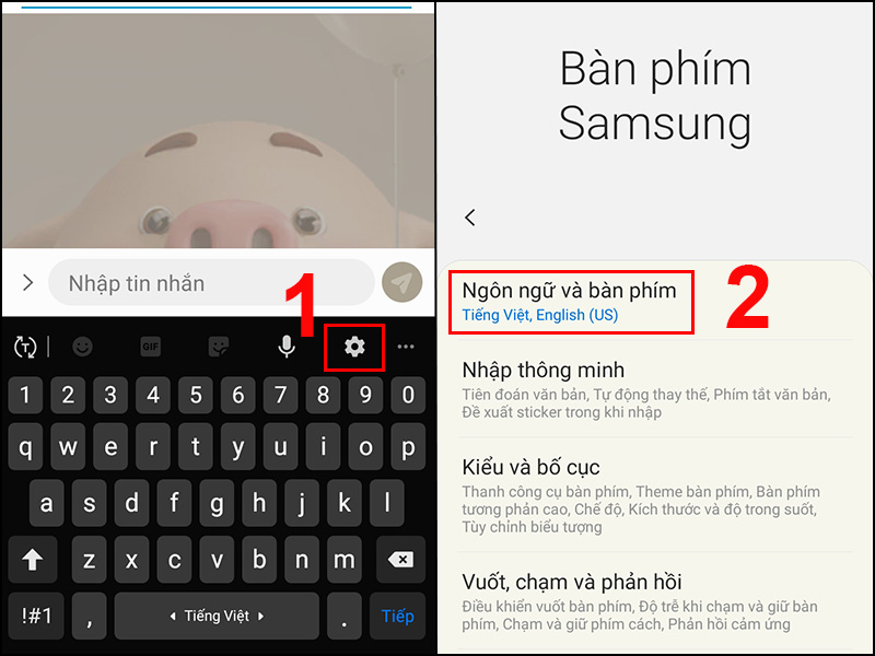 Chọn Ngôn ngữ và bàn phím