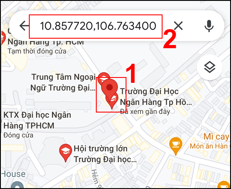 Thả ghim, xem và lấy kinh độ, vĩ độ trên Google Maps