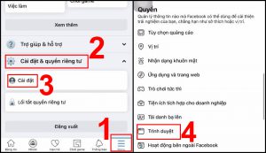 Mở Trình duyệt trong ứng dụng Facebook trên iPhone