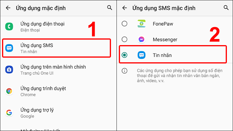 cai-dat-tin-nhan-la-ung-dung-nhan-tin-mac-dinh-tre-4-800x450-1 Nhấn vào Ứng dụng SMS và chọn Tin nhắn