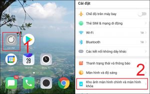 Chọn Kho ảnh màn hình chính và màn hình khóa trong Cài đặt