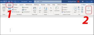 Chọn chức năng Symbols