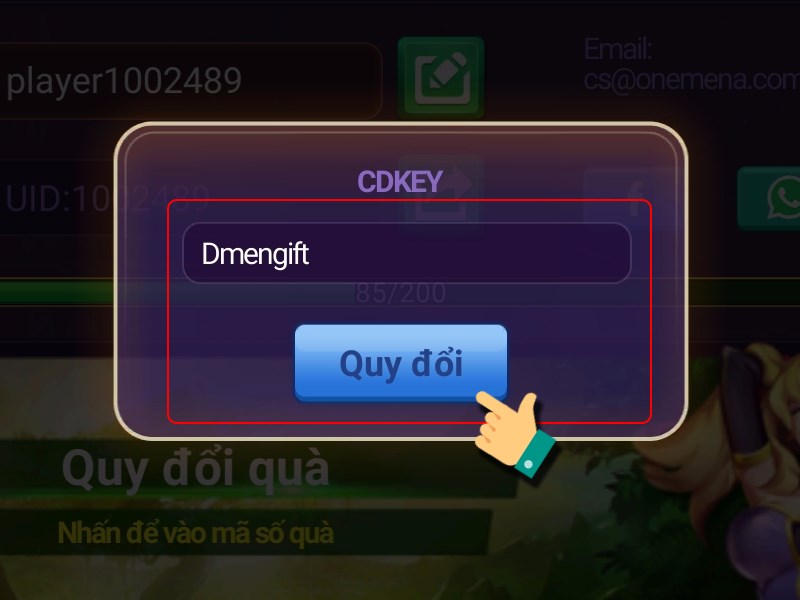 Nhập mã code Nhập mã code