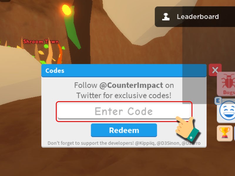 Nhập code vào ô Enter code Nhập code vào ô Enter code