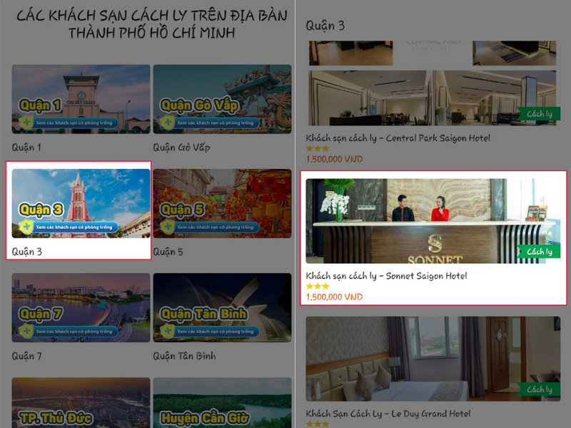 Lựa chọn địa điểm và khách sạn Lựa chọn địa điểm và khách sạn