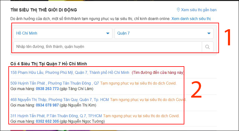 Tìm Siêu thị
