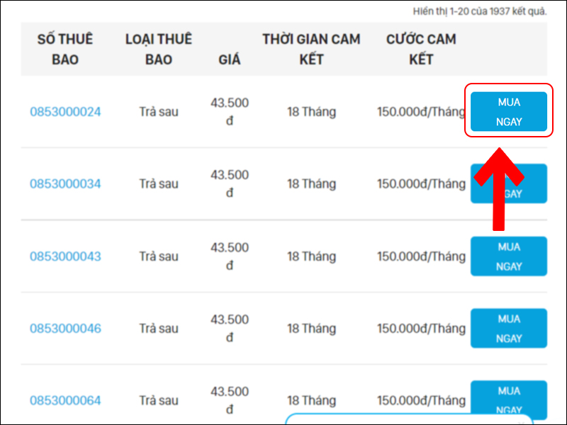Nhấn mua ngay đầu SIM số ưng ý