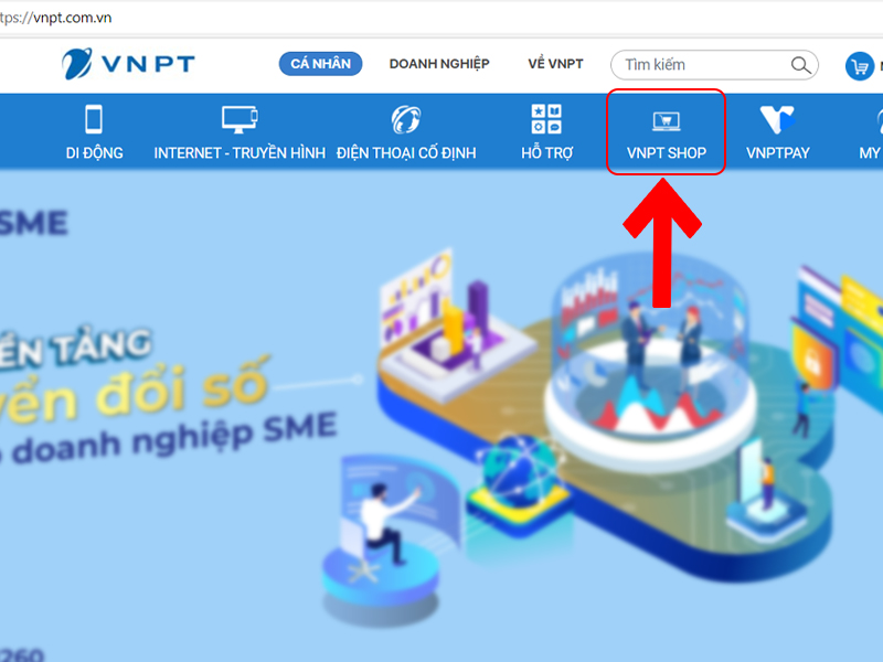 Trang chủ website VNPT