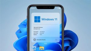 Điện thoại thông minh Xiaomi Mi 8 với hệ điều hành Windows 11