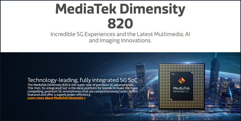 MediaTek Dimensity 810 MediaTek Dimensity 810