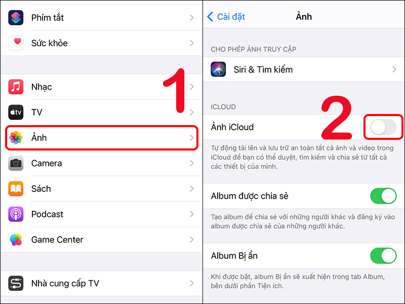 Cách tắt tính năng đồng bộ ảnh trên iCloud