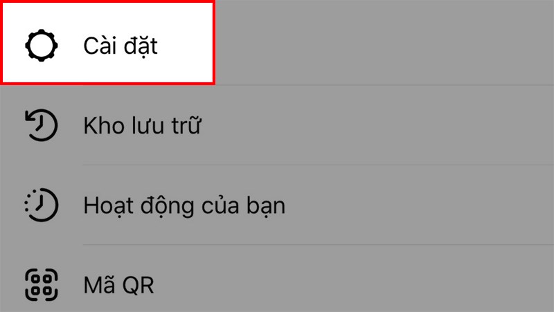 Chọn Cài đặt Chọn Cài đặt