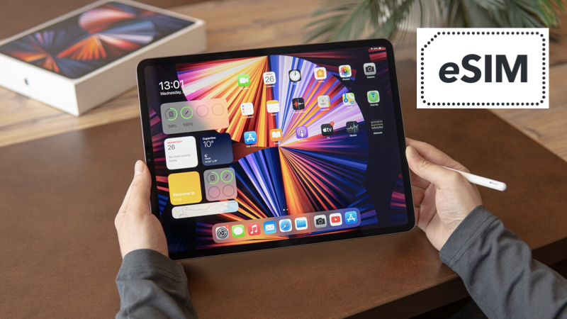 Các dòng sản phẩm iPad của Apple cũng đã được trang bị công nghệ eSIM