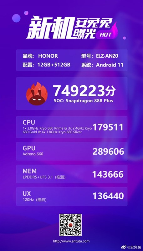 Honor Magic3 xuất hiện trên AnTuTu Honor Magic3 xuất hiện trên AnTuTu