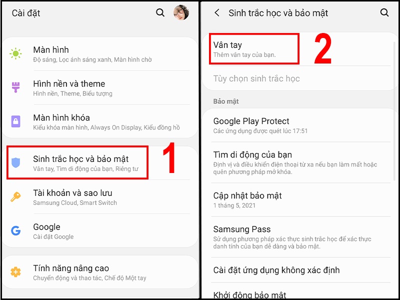 huong-dan-cach-kich-hoat-bao-mat-sinh-trac-hoc-tren-dien-14-800x600-1 Vào Cài đặt chọn kiểu bảo mật là Vân tay