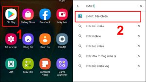 Vào CH Play và tìm tới ứng dụng cần lấy link tải