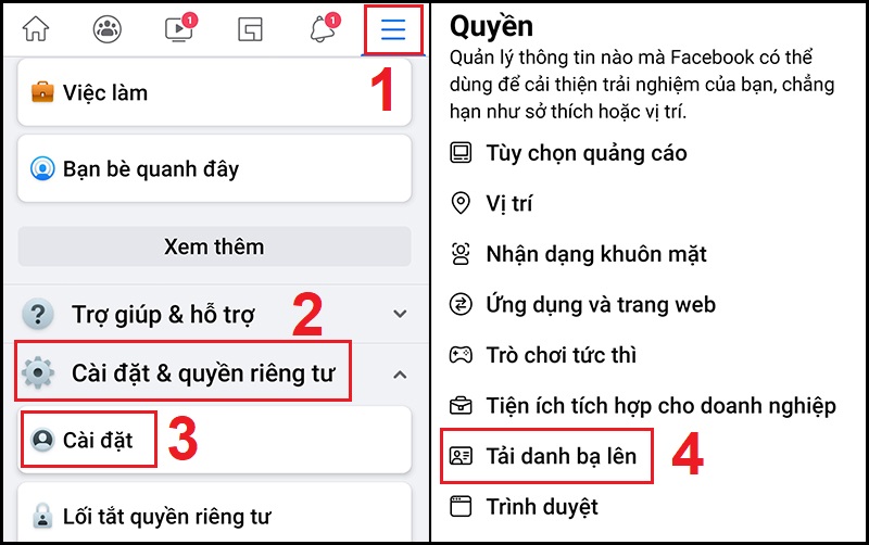huong-dan-tat-dong-bo-danh-ba-facebook-dien-thoai-1-800x502-2 Mở cài đặt của tính năng Tải danh bạ lên