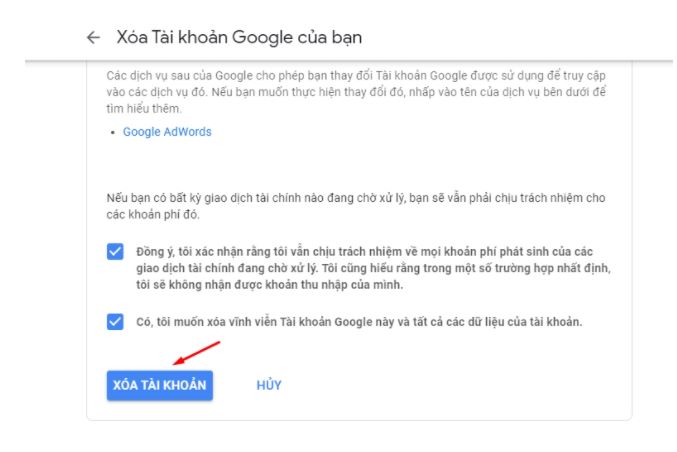 Hướng dẫn xóa tài khoản Gmail vĩnh viễn, xóa tài khoản Google vĩnh viễn 12