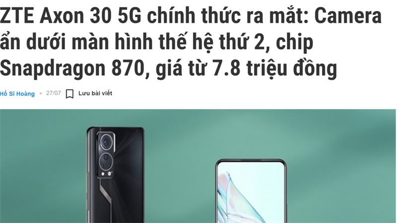 Nửa cuối năm nay mới là thời điểm bùng nổ của công nghệ camera dưới màn hình Nửa cuối năm nay mới là thời điểm bùng nổ của công nghệ camera dưới màn hình