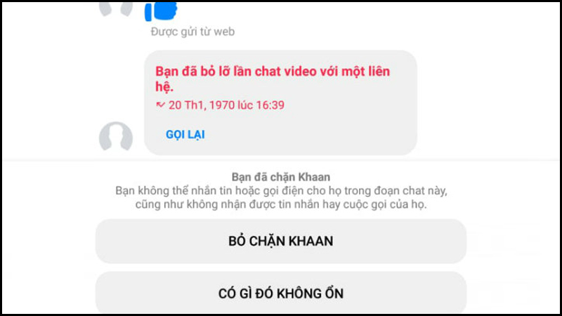 Khi bạn bị chặn thì bạn sẽ không thể nhắn tin hay gọi điện