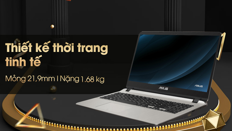 Thiết kế sang trọng của laptop Asus Vivobook X507UA i3