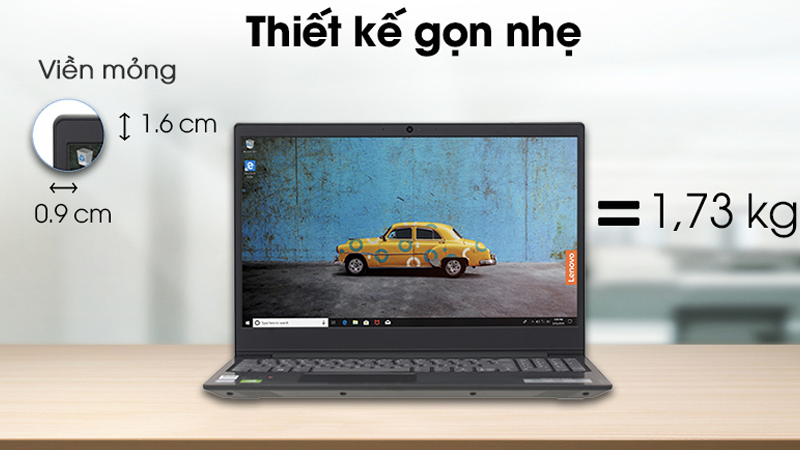 Laptop Lenovo Ideapad S145 15IWL i3 là chiếc laptop có thiết kế gọn nhẹ