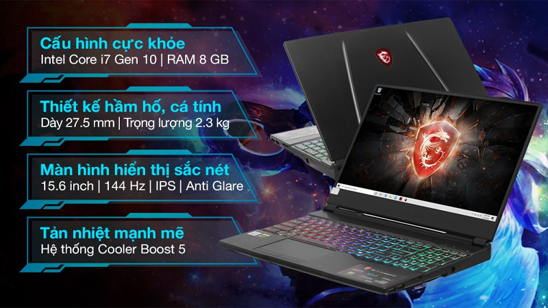 Đặc điểm nổi bật của laptop MSI Gaming GL65 Leopard