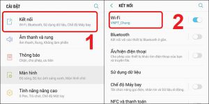 Chọn cài đặt Wi-Fi