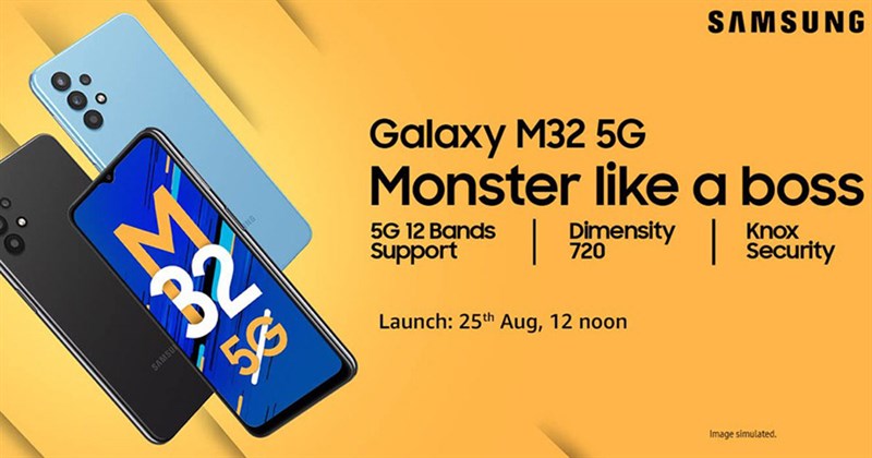 Cấu hình Galaxy M32 5G: Chạy chip của MediaTek cùng màn hình 90Hz Cấu hình Galaxy M32 5G: Chạy chip của MediaTek cùng màn hình 90Hz