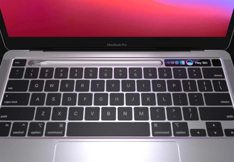 concept MacBook Pro thay thế Touch Bar bằng dock đặt Pencil concept MacBook Pro thay thế Touch Bar bằng dock đặt Pencil