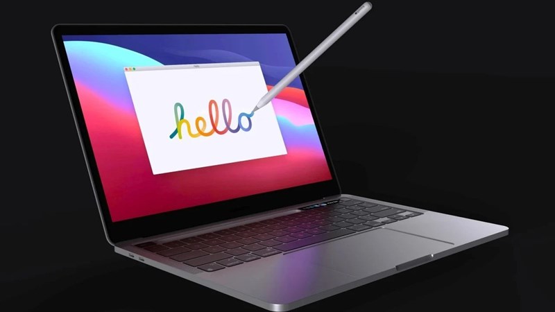 concept MacBook Pro thay thế Touch Bar bằng dock đặt Pencil concept MacBook Pro thay thế Touch Bar bằng dock đặt Pencil