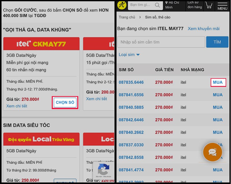 CÁCH MUA SIM ONLINE CÁCH MUA SIM ONLINE