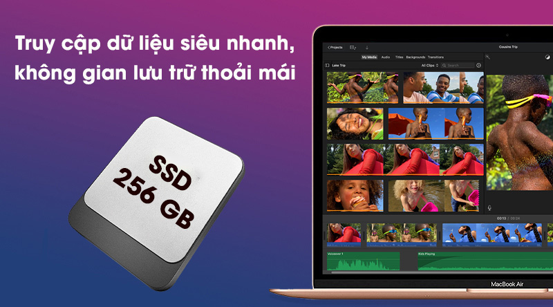MacBook Air M1 2020 có không gian lưu trữ lớn