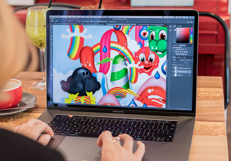 Hình ảnh trên MacBook được tái hiện rõ nét