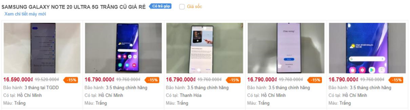 GALAXY NOTE 20 ULTRA 5G TRẮNG GALAXY NOTE 20 ULTRA 5G TRẮNG
