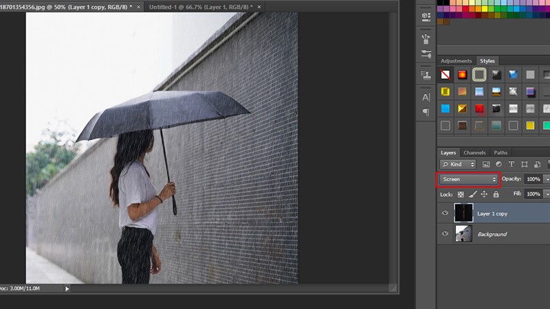 Cách tạo mưa trong Photoshop Cách tạo mưa trong Photoshop