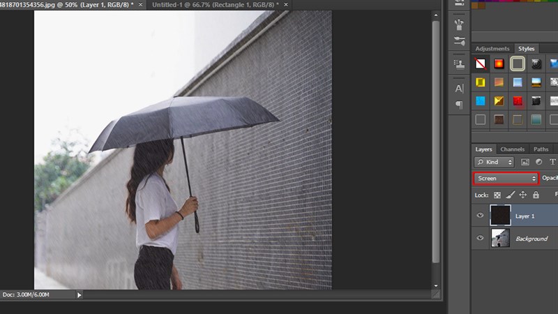 Cách tạo mưa trong Photoshop Cách tạo mưa trong Photoshop