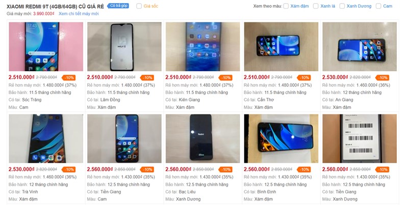 Giá Xiaomi Redmi 9T (4GB/64GB) cũ Giá Xiaomi Redmi 9T (4GB/64GB) cũ