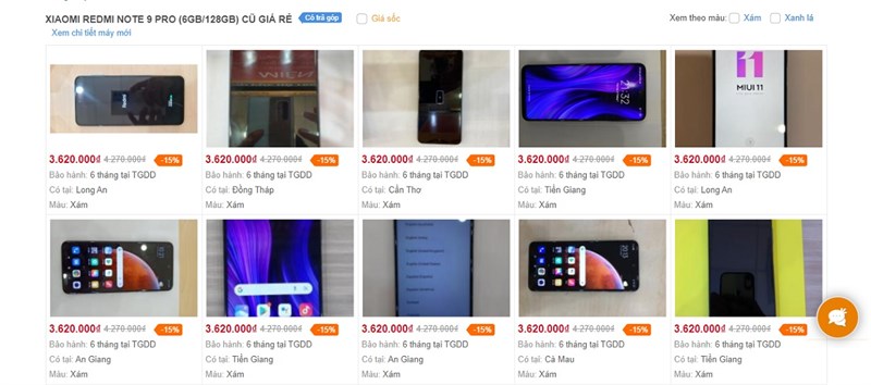 Xiaomi Redmi Note 9 Pro (6GB/128GB) cũ giá rẻ Xiaomi Redmi Note 9 Pro (6GB/128GB) cũ giá rẻ