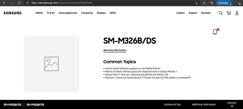 Galaxy M32 5G xuất hiện trên trang hỗ trợ Samsung Ấn Độ Galaxy M32 5G xuất hiện trên trang hỗ trợ Samsung Ấn Độ