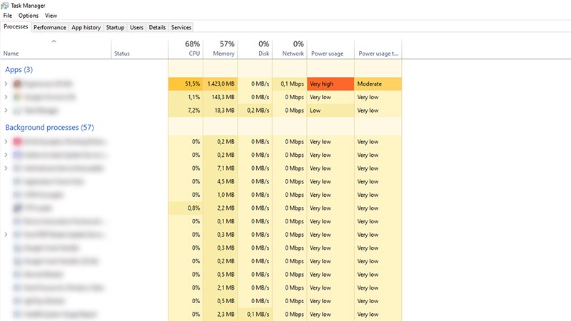 Mở trình điều khiển Task manager Mở trình điều khiển Task manager