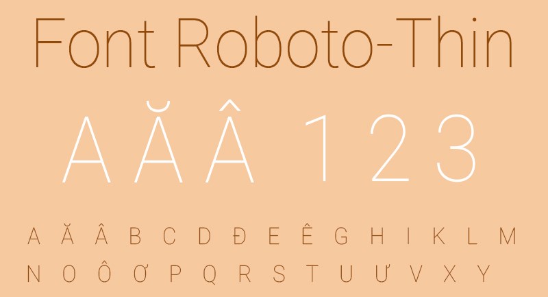 Font Roboto-Thin Font Roboto-Thin